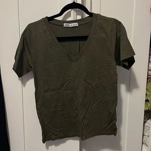 Zara deep neck top
